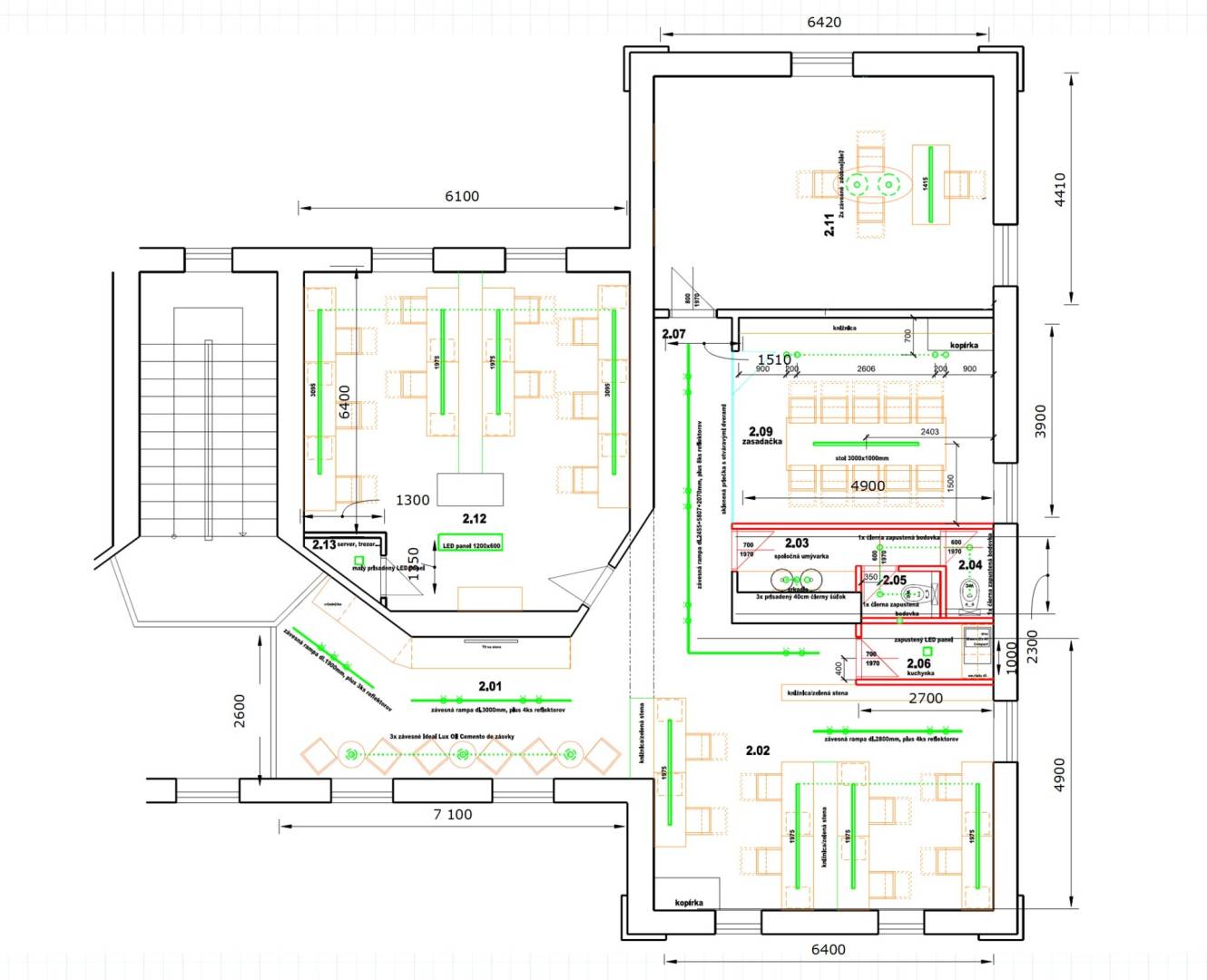Luxusné administratívne priestory na prenájom, 160 m2, Tolstého 3 / 20 /